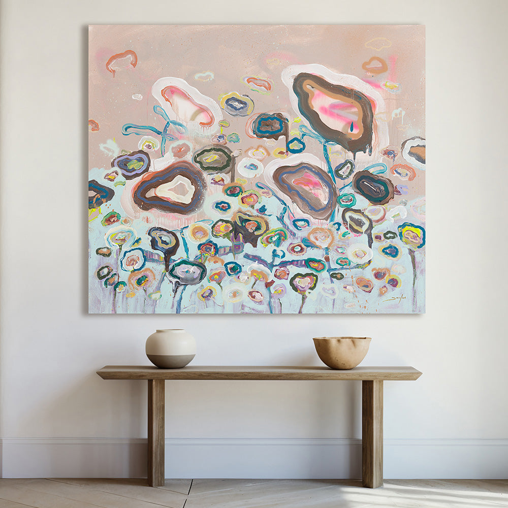 "No Thorns, Only Flowers" - 120x140cm Acrylic Painting