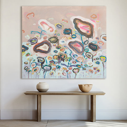 "No Thorns, Only Flowers" - 120x140cm Acrylic Painting