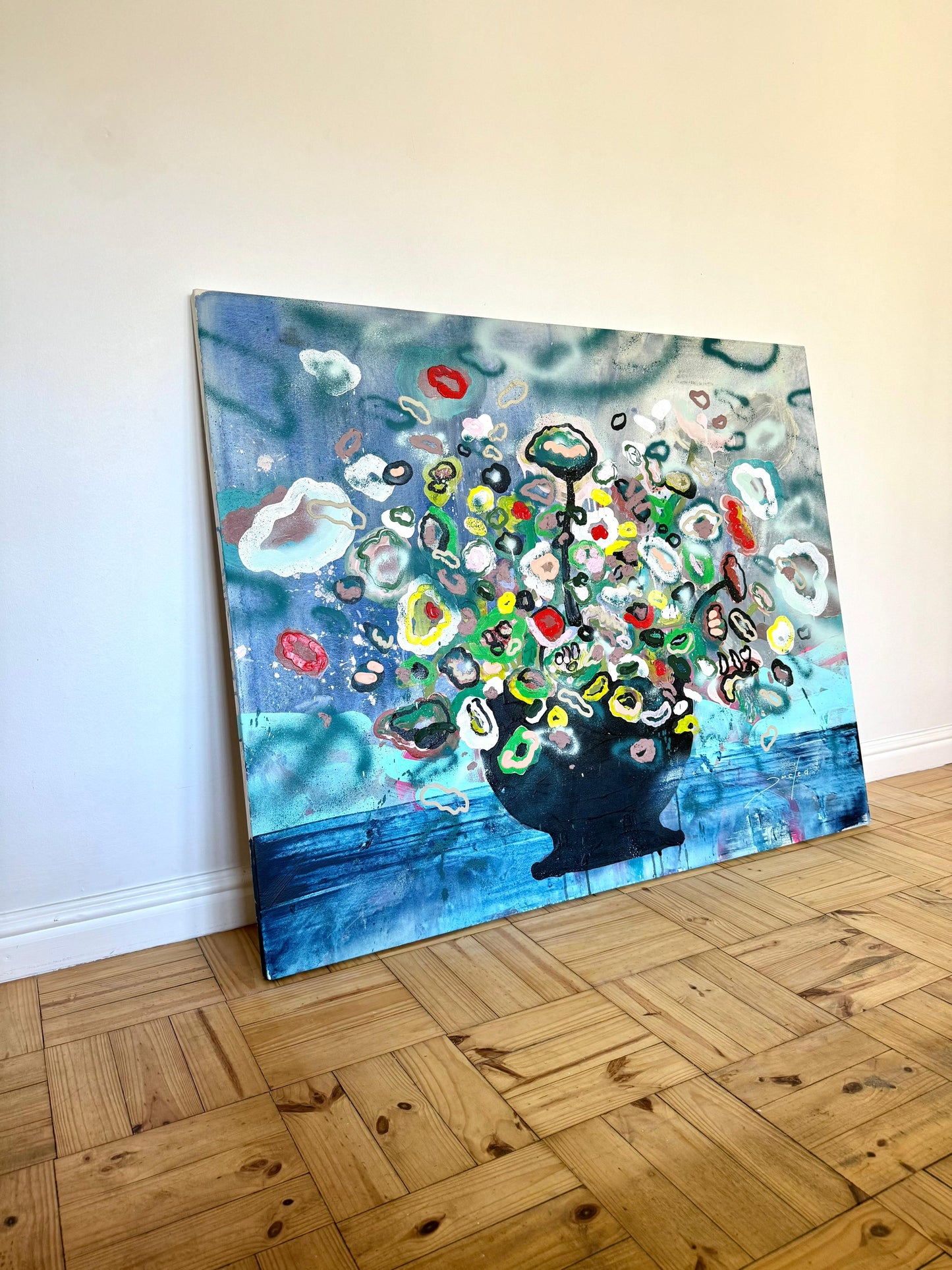 "A Resonance Of Petals" - 101x126cm Acrylic Painting