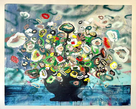 "A Resonance Of Petals" - 101x126cm Acrylic Painting