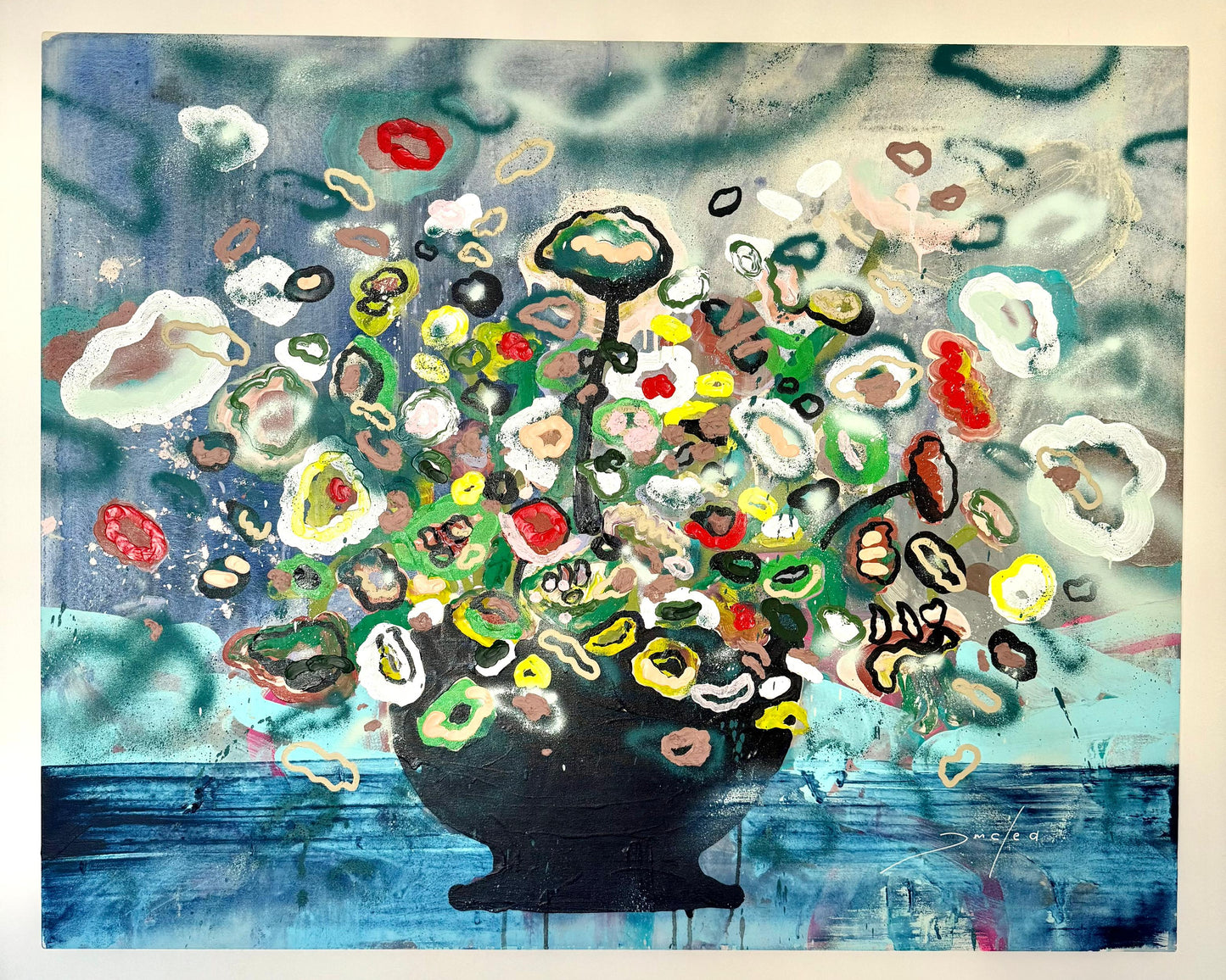 "A Resonance Of Petals" - 101x126cm Acrylic Painting